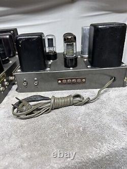 Heathkit A-7 Mono Tube Integrated Amplifier Pair For PARTS/REPAIR. UNTESTED