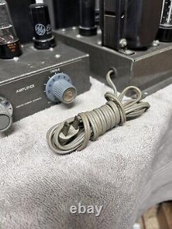 Heathkit A-7 Mono Tube Integrated Amplifier Pair For PARTS/REPAIR. UNTESTED