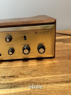 Hh Scott 222B Tube Integrated Power Stereo Amplifier Phono Wooden Case Audio