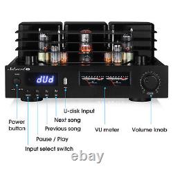 HiFi Bluetooth 5.0 Tube Amplifier COAX/OPT Integrated Audio Amp USB Player 200W