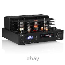 HiFi Bluetooth 5.0 Tube Amplifier COAX/OPT Integrated Audio Amp USB Player 200W