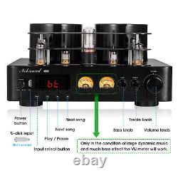 HiFi Hybrid Stereo Vacuum Tube Amplifier withBluetooth Integrated Amp USB Player