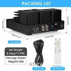 HiFi Hybrid Tube Amplifier Bluetooth Receiver Integrated Power Amp for Speakers