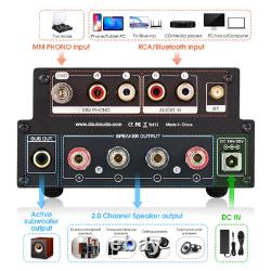 HiFi Stereo Bluetooth 5.0 Vacuum Tube Amplifier MM Phono Amp for Turntables 320W
