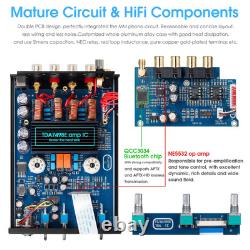 HiFi Stereo Bluetooth 5.0 Vacuum Tube Amplifier MM Phono Amp for Turntables 320W