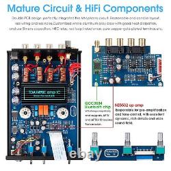 HiFi Stereo Bluetooth 5.0 Vacuum Tube Amplifier MM Phono Amp for Turntables 320W