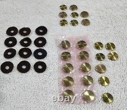 Huge Lot of Fisher Tube Receiver Amplifier Tuner Knobs & Knob Brass Inserts 500C