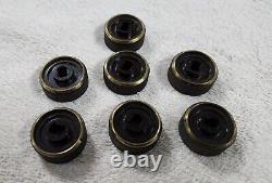 Huge Lot of Fisher Tube Receiver Amplifier Tuner Knobs & Knob Brass Inserts 500C