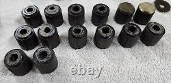 Huge Lot of Fisher Tube Receiver Amplifier Tuner Knobs & Knob Brass Inserts 500C