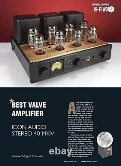 Icon Audio Stereo 40 Mk IV KT88 Integrated Tube Amplifier (new Photos added)