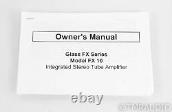 Jolida Glass FX10 Stereo Tube Integrated Amplifier FX-10 Black (No Remote)