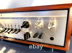 LUXMAN LX38 Stereo Integrated Amplifier with Wood Cabinet Manual Overhauled MG01