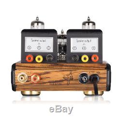 Mini Wooden 6P14(EL84) Vacuum Tube Amplifier Single-Ended Class A Integrated Amp