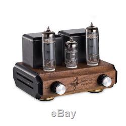 Mini Wooden 6P14(EL84) Vacuum Tube Amplifier Single-Ended Class A Integrated Amp