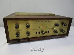 Nice Brass Face Fisher X-1000 Stereo Tube Integrated Amp in Wood Cabinet Cool