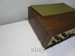 Nice Brass Face Fisher X-1000 Stereo Tube Integrated Amp in Wood Cabinet Cool