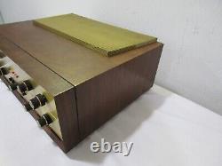 Nice Brass Face Fisher X-1000 Stereo Tube Integrated Amp in Wood Cabinet Cool