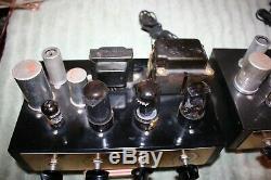 PAIR VINTAGE 50s GROMMES LITTLE JEWEL MONO TUBE INTEGRATED AMPLIFIERS -SEE VIDEO