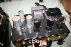 PAIR VINTAGE 50s GROMMES LITTLE JEWEL MONO TUBE INTEGRATED AMPLIFIERS -SEE VIDEO
