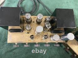 Pair of Pilotone Amplifiers AA-905 AA905 Pilot KT66 Output Tube Integrated Amps