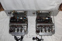 Philips mono tube / valve amplifier pair EL6425 with EL36 ECC83 in 19'' mounts