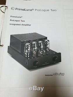 PrimaLuna ProLogue Two Premium Tube Integrated Amplifier