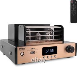 Pyle Bluetooth Tube Amplifier 1000W 4 Vacuum Tubes Home Stereo Receiver Hi-Fi