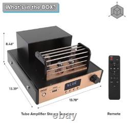 Pyle Bluetooth Tube Amplifier Stereo Receiver, 1000W Stereo with 4 Vacuum Tubes