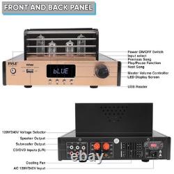 Pyle Bluetooth Tube Amplifier Stereo Receiver, 1000W Stereo with 4 Vacuum Tubes