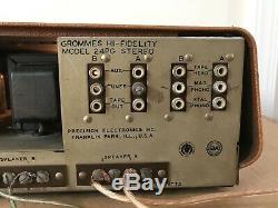 Rare Vintage Grommes 24PG Stereo Tube Integrated Amplifier EL84 Telefunken Work
