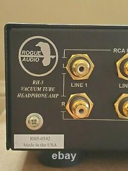 Rogue Audio RH-5 Headphone Amplifier SUPERB Mazda 12AU7 NOS Tube Upgrade
