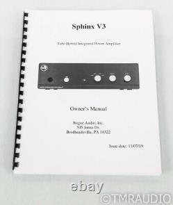 Rogue Audio Sphinx V3 Stereo Tube Hybrid Integrated Amplifier Sphinx-3 No Remo