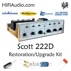 Scott 222D tube amplifier restoration repair service rebuild kit fix capacitor