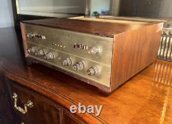 The FISHER X-202-B TUBE INTEGRATED STEREO Master Control AMPLIFIER & CASE 7591