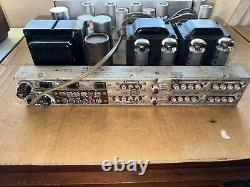 The FISHER X-202-B TUBE INTEGRATED STEREO Master Control AMPLIFIER & CASE 7591