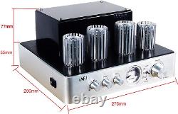 Tube Amplifier HiFi Stereo Receiver Integrated Amp with Bluetooth Hybrid Amp for