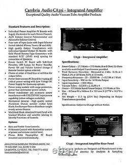 Tube Amplifier Integrated Cambria Audio CA-35i