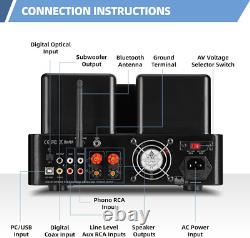 Tube Amplifier, Stereo Vacuum Tube Class A/B Amplifier, Integrated Amplifier with
