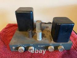 Vintage 1955 Knight Tube Amplifier 6L6 Mono Integrated Amp with Knobs for Rebuild