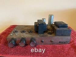 Vintage 1956 Knight Tube Amplifier 6V6 Mono Integrated Amp 3 Stackpole 1 meg Pot