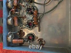 Vintage 1956 Knight Tube Amplifier 6V6 Mono Integrated Amp 3 Stackpole 1 meg Pot