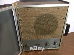 Vintage 60s Ampex Stereo 2010 Tube Suitcase Amplifier Speaker