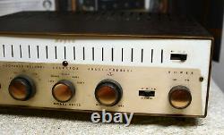 Vintage Bogen tube integrated amplifier model DB130 with gold slant legs