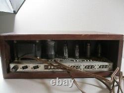 Vintage Fisher X-100 Tube Stereo Integrated Amplifier Wood case working