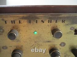 Vintage Fisher X-100 Tube Stereo Integrated Amplifier Wood case working