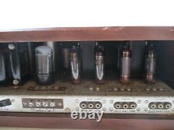 Vintage Fisher X-100 Tube Stereo Integrated Amplifier Wood case working