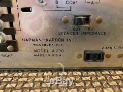 Vintage Harman Kardon A230 Tube Integrated Amplifier