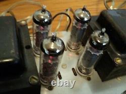 Vintage Heathkit Sa-2 Stereo Integrated El84/6bq5 Tube Amplifier Shown Running