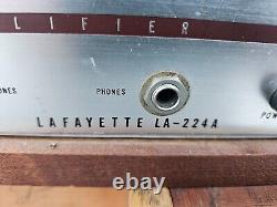 Vintage Lafayette LA-224A Stereo Tube Integrated Amplifier Amp For Parts/Repair