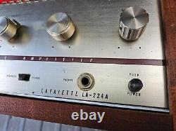 Vintage Lafayette LA-224A Stereo Tube Integrated Amplifier Amp For Parts/Repair